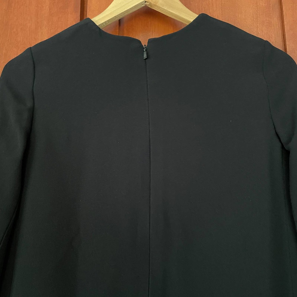 Chloe Shift Dress Three Quarter Sleeves Black Size 34 FR 2 US - Picture 6 of 10